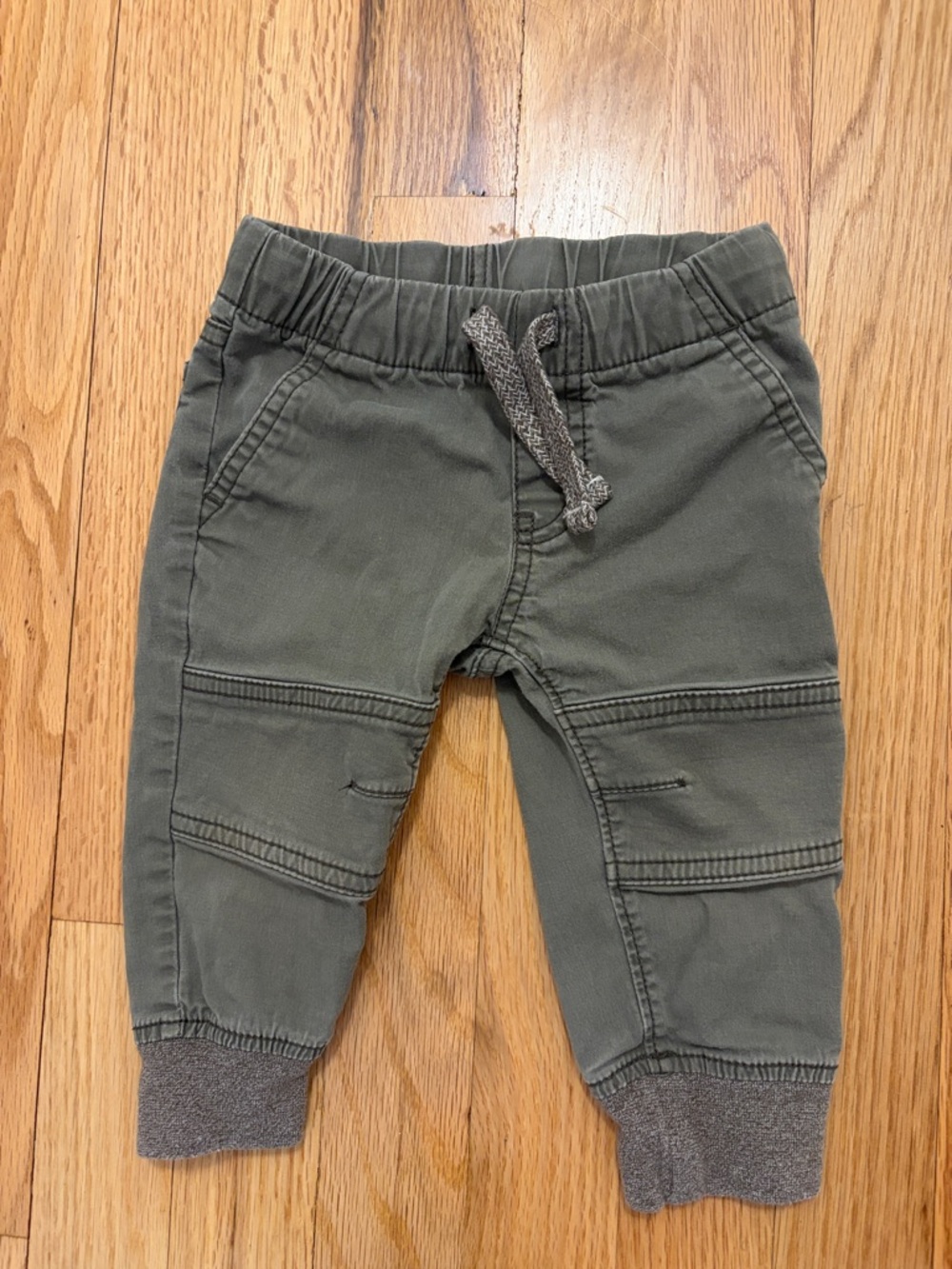 Cat & Jack Olive Green Jogger Pants with Rib Cuffs